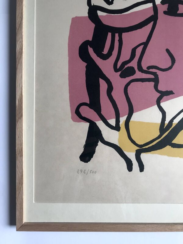 Fernand Leger, Profil à la fleur, c. 1948. Lithographie signée et timbrée