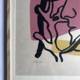 Fernand LEGER, Profile with Flower, c. 1948. Signed and stamped lithograph.