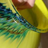 Vase en verre soufflé bicolore 70'