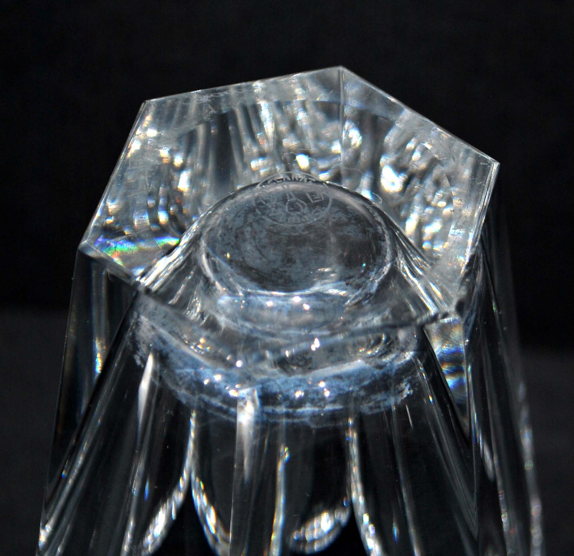 Vase baccarat nelly in crystal cut with flat ribs harcourt 12.5cm
