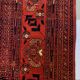 Vintage Afghan Turkoman Khalmohammadi Rug 284x213 cm, Red, Black Tribal Large
