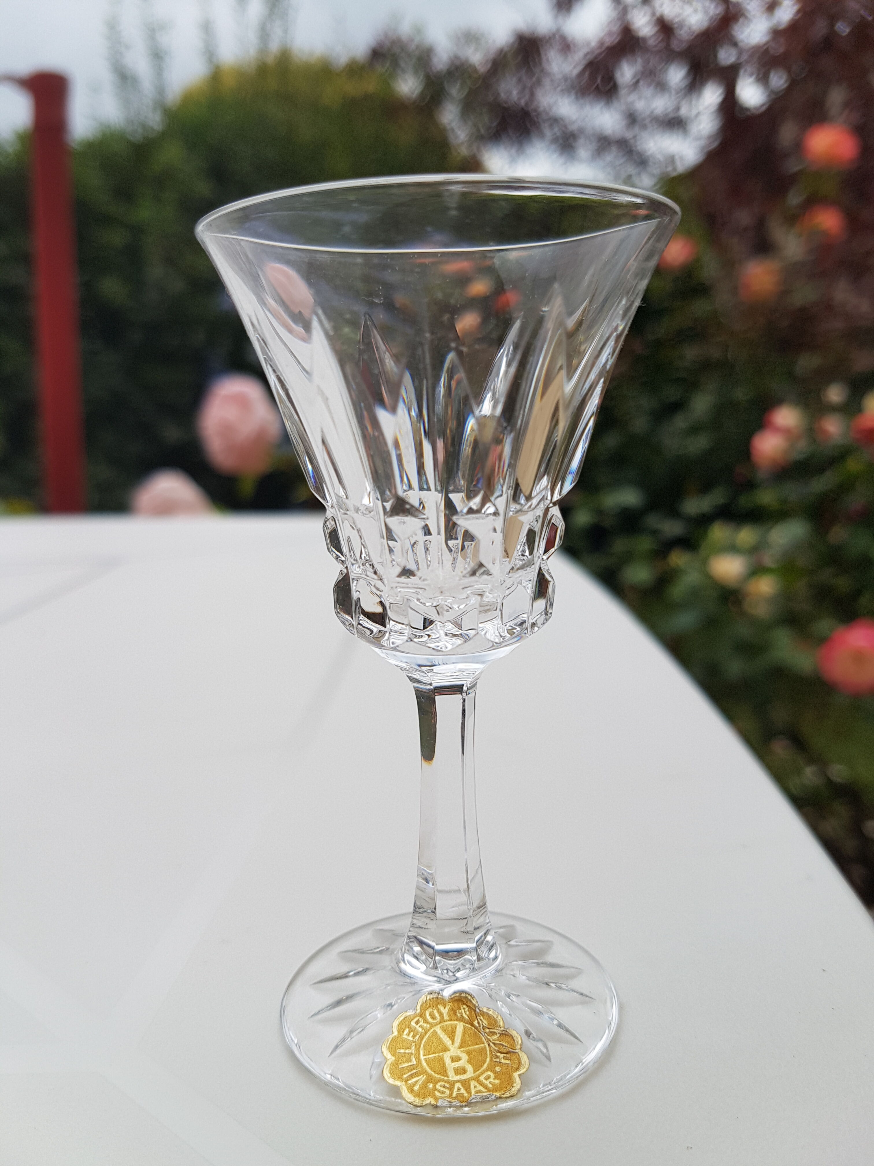 Lots of 12 glasses at Liqueur V-B Saar 1930s