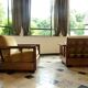 Antique Art Deco cubic-shaped armchairs in walnut and velvet, Germany, 1920s, set of 2