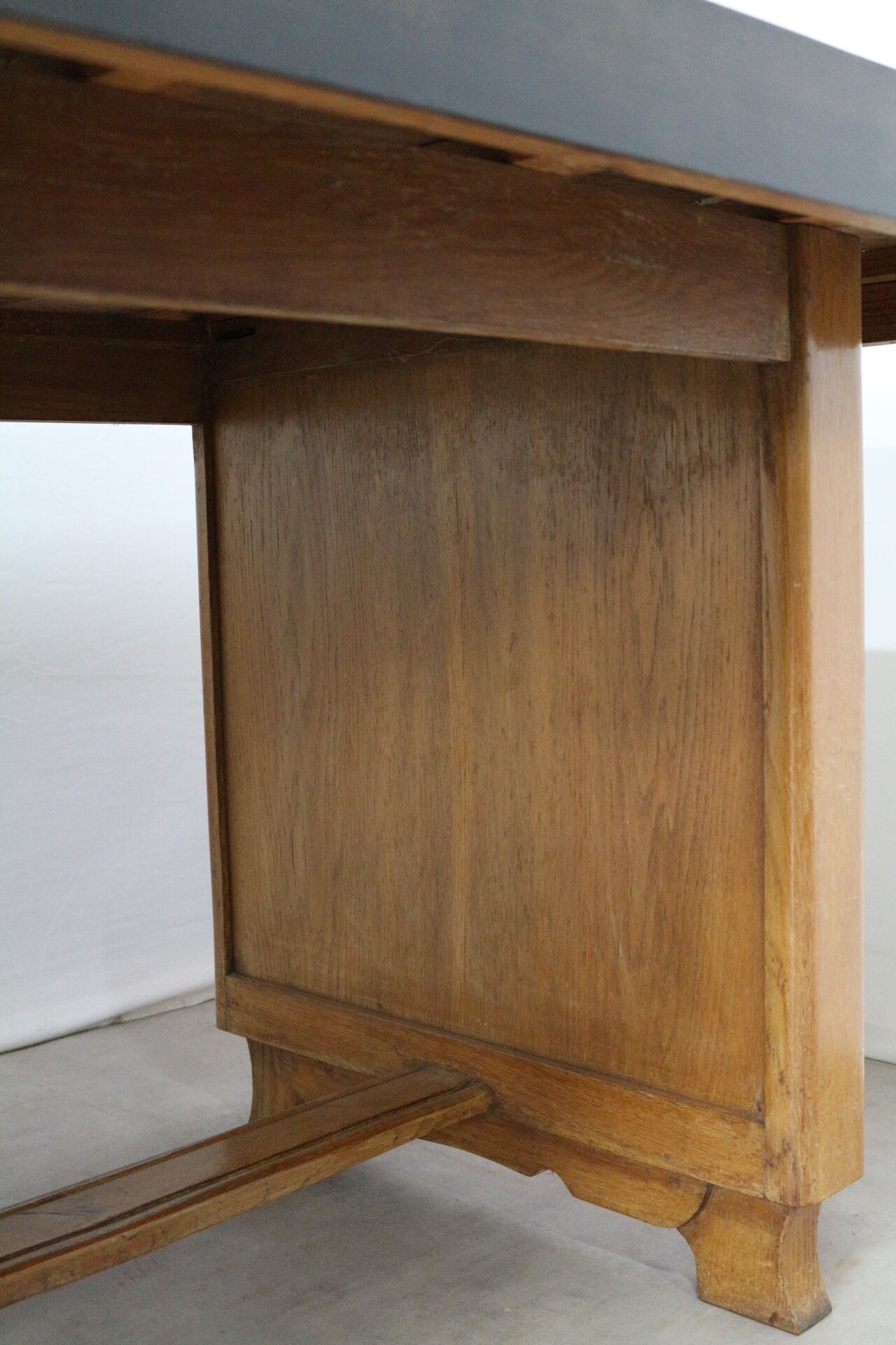 1950 oak table on black