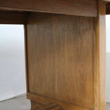 1950 oak table on black