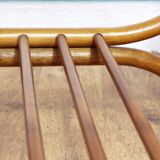 Glass and rattan coffee table