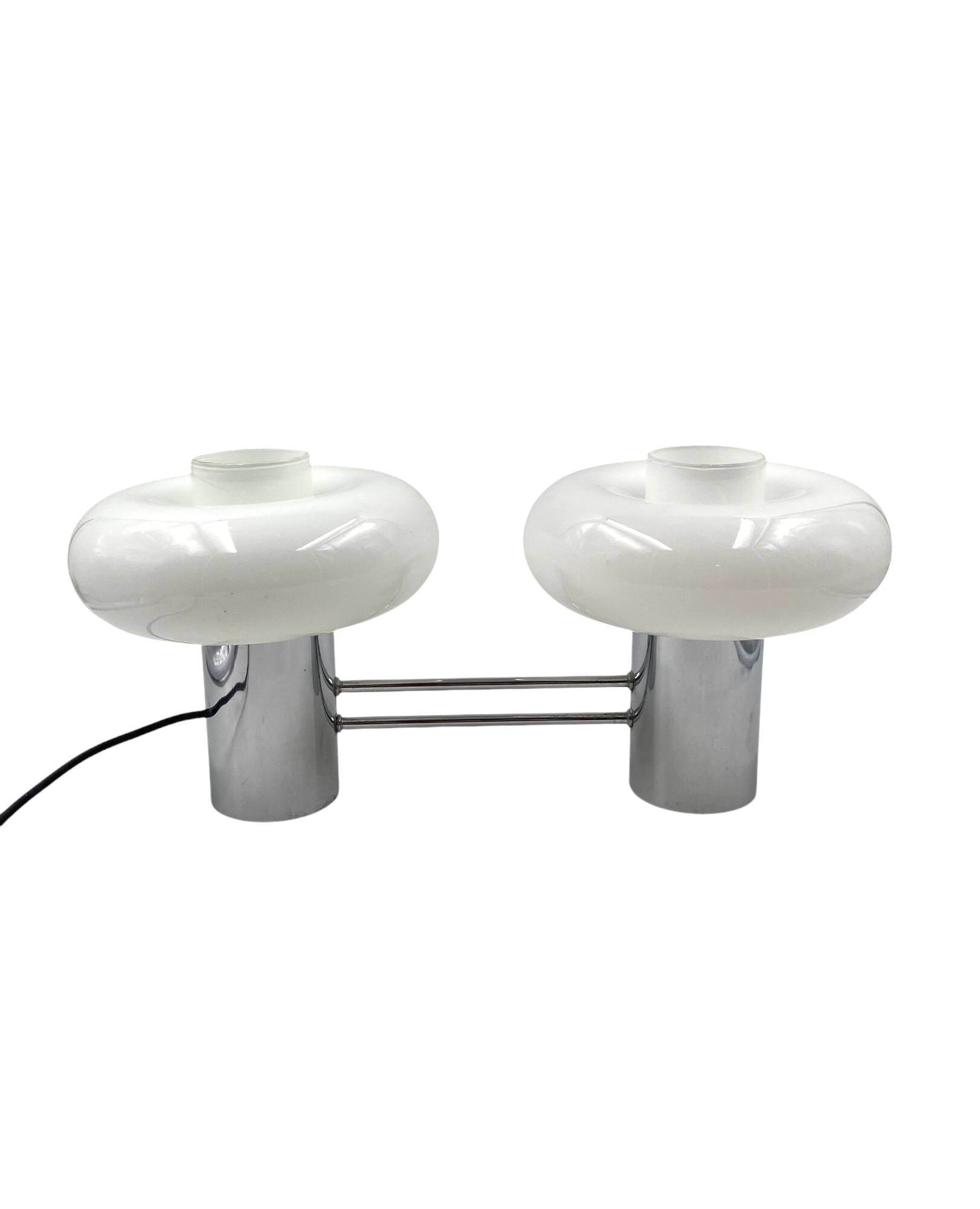 Mid-century two lights table lamp, Italy ca. 1970s