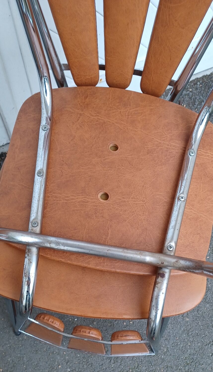 Set of 4 vintage petal chairs