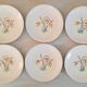 Badonviller Lunéville k&g flat faience plates vintage tulip decor