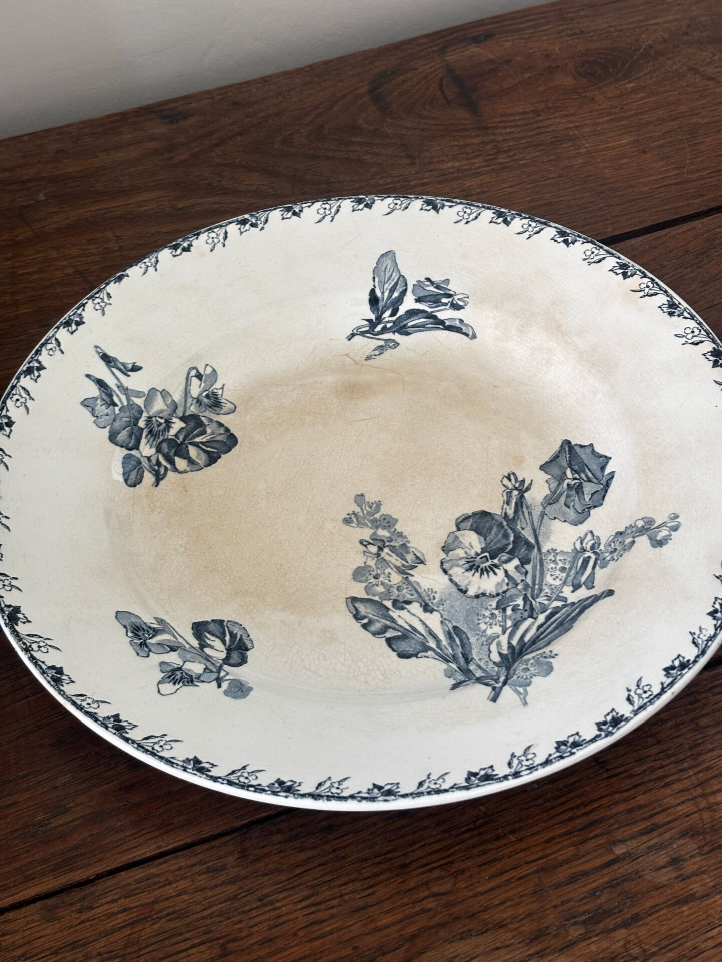 Antique plate from Sarreguemines Stella