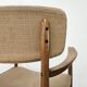 Fauteuil suédois en bois et tissu marron
