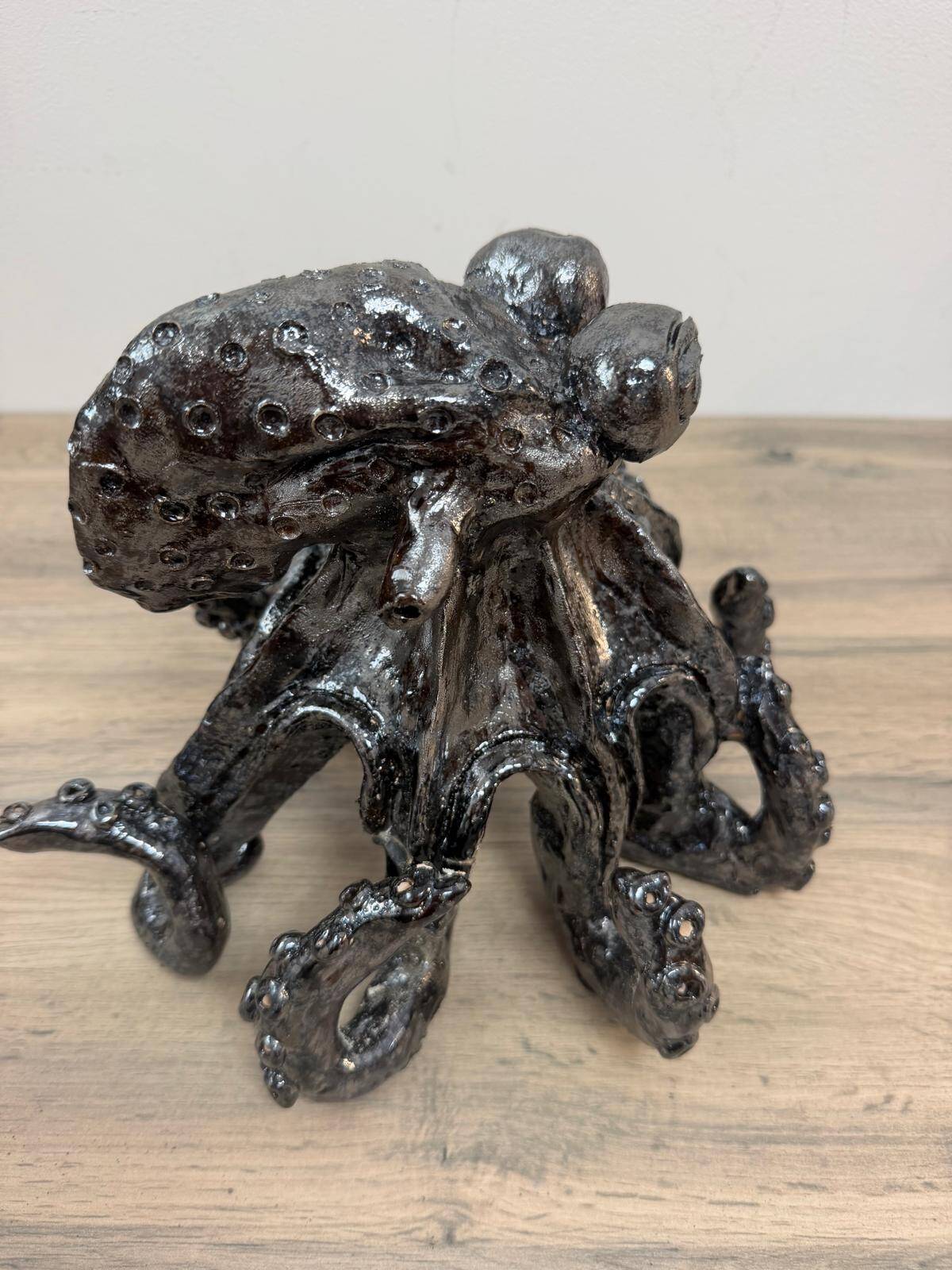 Octopus "Léonie" in glazed terracotta