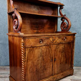 Vaisselier called Saint Hubert time Napoleon III in walnut bramble