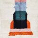 Handmade Berber rug with colourful patterns, size 150x250 cm.