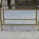 1950s brass and smoked glass coffee table
