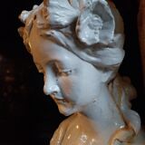 Enamelled cast iron bust, 19th century