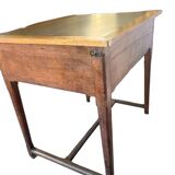 Vintage oak high table / drawing table with deep drawers