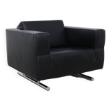 Lounge Chair in Leather and Chrome by Molinari, 1990s