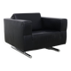 Lounge Chair in Leather and Chrome by Molinari, 1990s