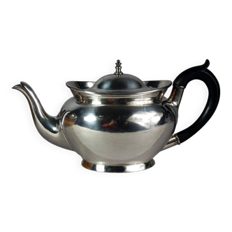 Old silver metal teapot Maison Harvey Paris Empire Style Beautiful silvering.