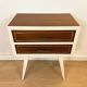 Vintage 1960's Beech and Teak Nightstand