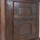 Small rustic buffet in solid wood - 2 doors and ball feet.