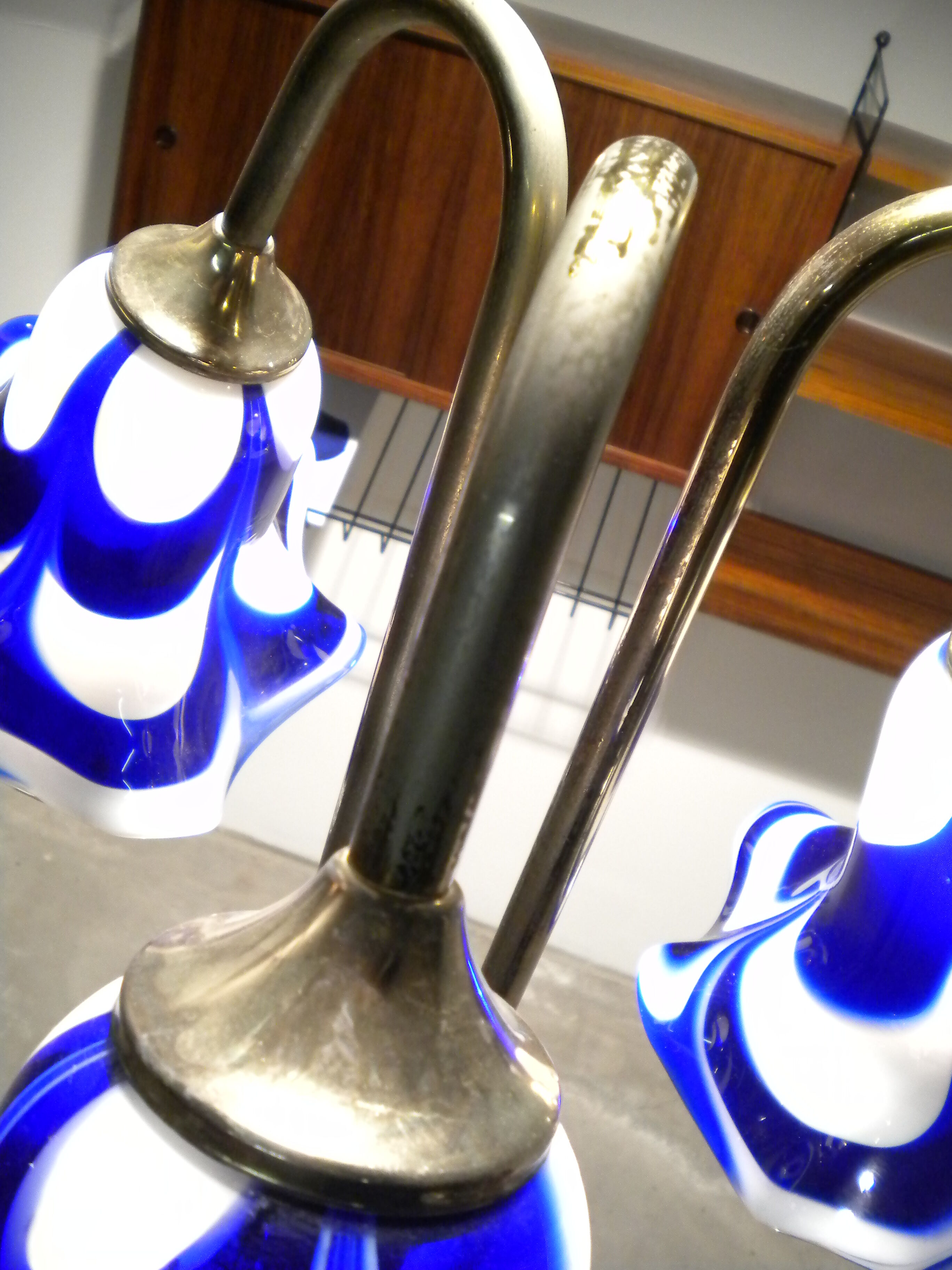 Lampadaire italien en verre Murano des années 60 design