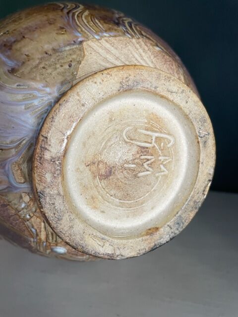 Sandstone vase signed, circa 1940