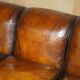 Restored leather Howard & Son canapé style, 204 cm