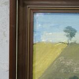 Ruth wahlund, swedish landscape, 1960, oil on canvas, framed
