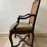 Fauteuil canné style Louis XV