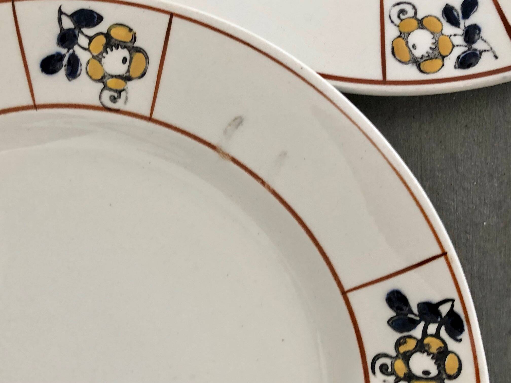 6 Flat Plates Terre de Fer Salins Charbonnier