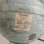Vintage 1960 terrestrial globe glass world map Perrina - 24 cm
