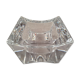 Large ashtray in solid crystal modernist design monogram "sa" art