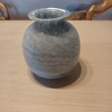 Vase blue ball veined with white