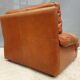 Fauteuil club lounge cuir cognac design 1970