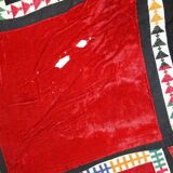 Handmade vintage Uzbek Suzani patchwork kilim 129cm x 227cm, 1960s