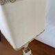 Vintage bedside lamp with marble base and gold metal
