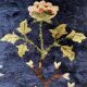 Tapis Tapisserie Bautou en Soie Fait Main Chinois Art Déco, Début du 20ème Siècle
