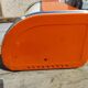 vintage orange bread hutch 70s