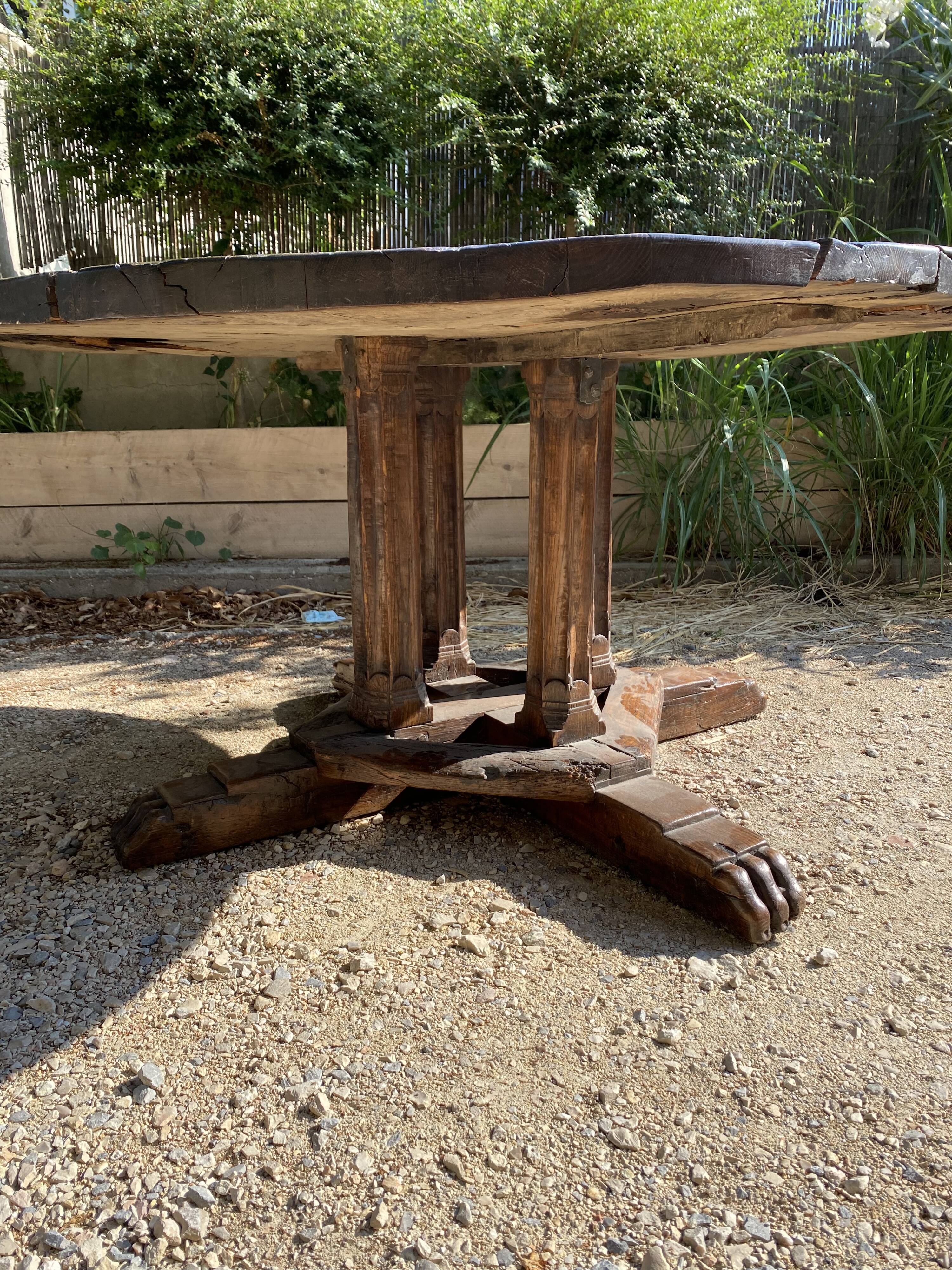 Medieval Gothic round table high period castle