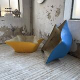 Set of 2 free-form fiberglass planters