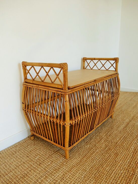 Rattan chest bench