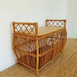Rattan chest bench
