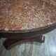 Empire guéridon table in solid mahogany and mahogany veneer.