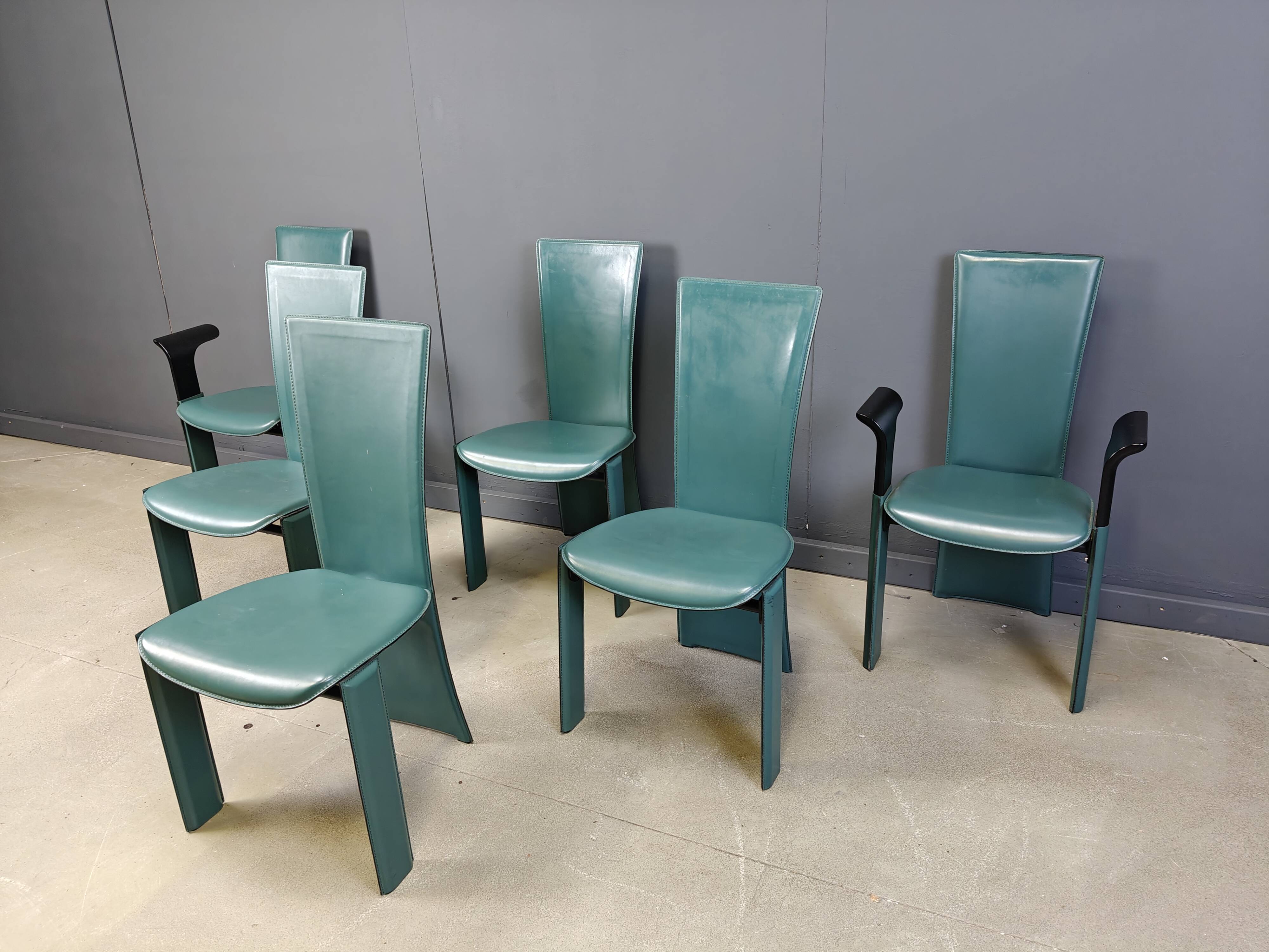 Vintage dining chairs by Pietro costantini, 1980s, set of 6