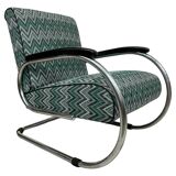 Tubular steel armchair by Tubax