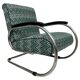 Fauteuil en acier tubulaire par Tubax