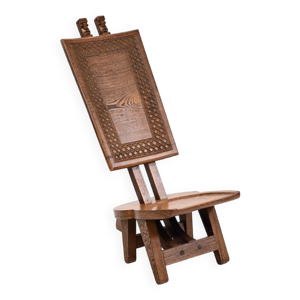 chaise africaine en wengé