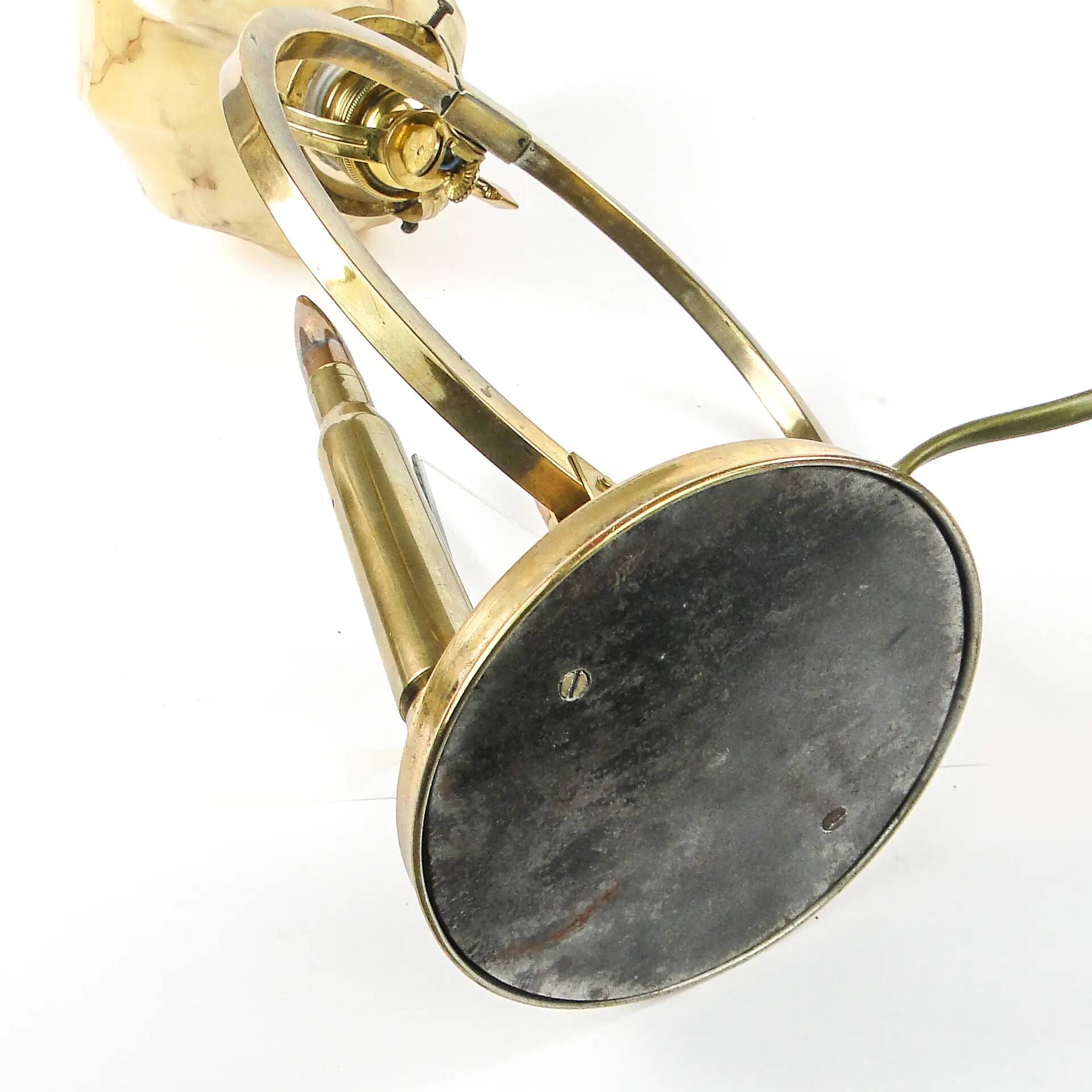 Art Deco table lamp, brass, glass, Germany, 1930s